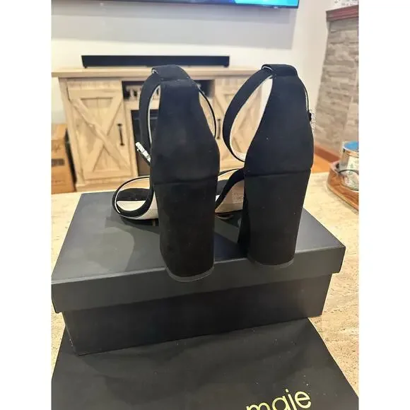 NEW Maje Faria Strappy Pumps in Black Suede size 38 / 7.5 - Picture 7 of 9